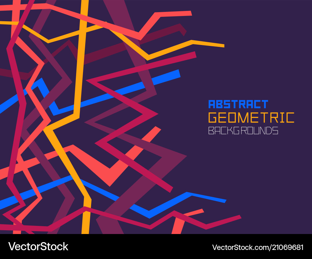 Geometric background with random chaotic lines Geometric background with random chaotic lines vector image