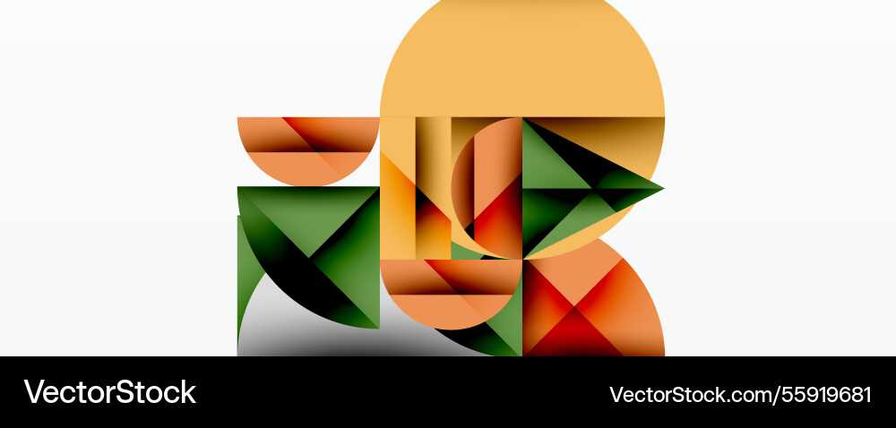Modern abstract composition with layered circles Vector Image
