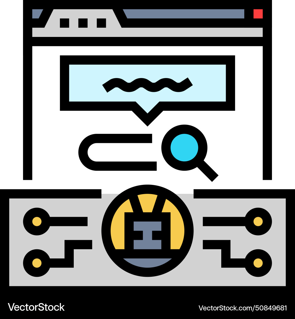 Natural language processing nlp seo color icon vector image