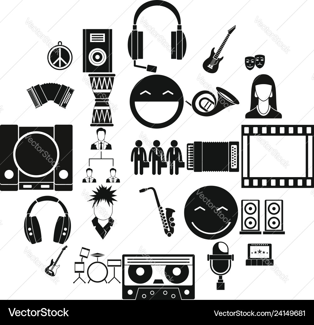 Speech icons set simple style Speech icons set simple style vector image