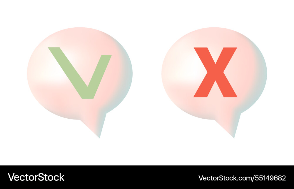 3d speech bubbles different shapes message icon 3d speech bubbles different shapes message icon vector image