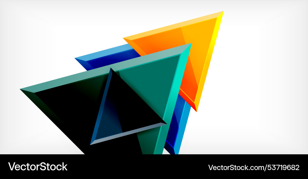 Abstract background - glossy triangles Vector Image