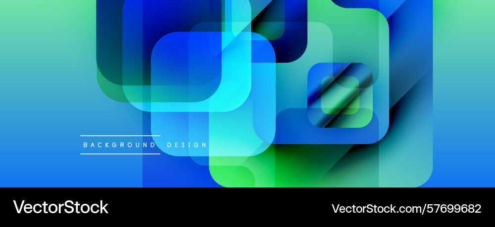 Abstract geometric shapes overlap creating Vector Image
