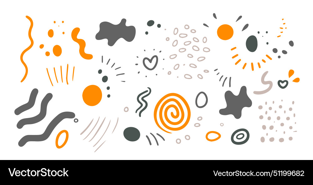 Abstract organic scribble shape element Vector Image