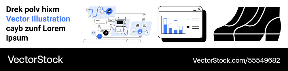 Data analysis and development tools with user Data analysis and development tools with user Vector Image