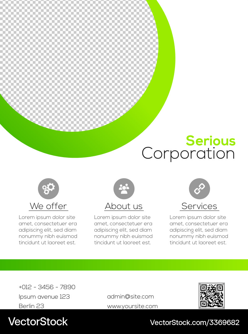Green Business Flyer Template Royalty Free Vector Image