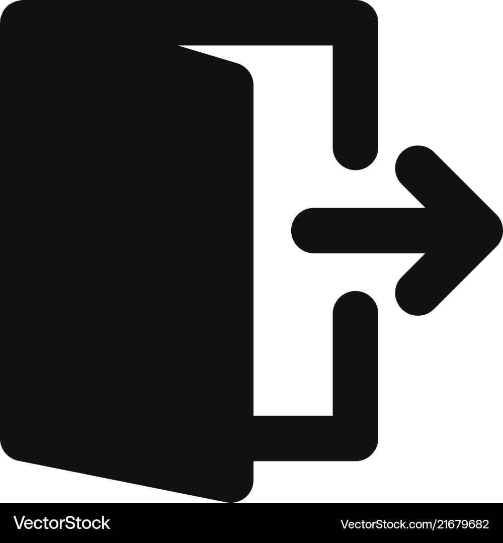 Logout Button Icon vector image