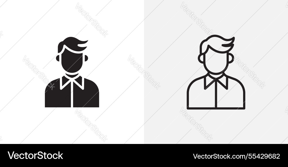 Man icons pack for apps and ui ux desigs vector image