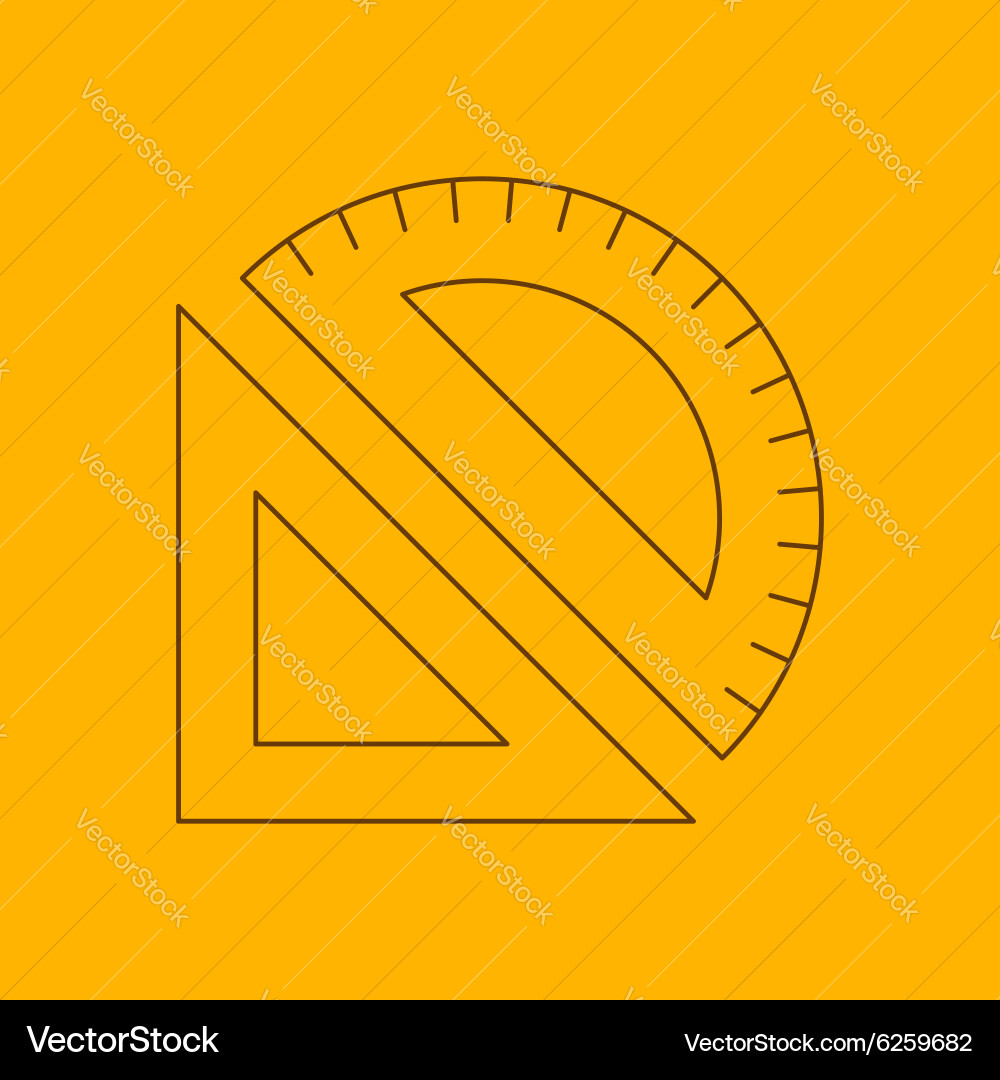 Measuring instruments line icon vector image