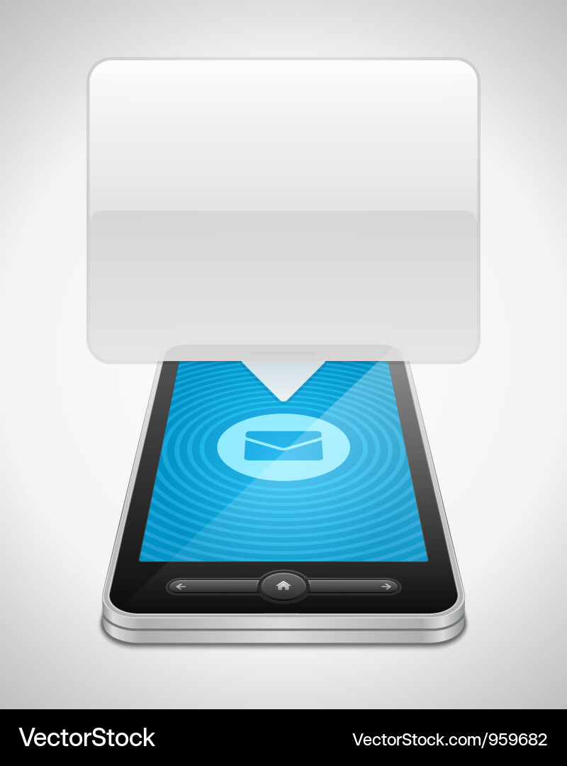 Mobile Phone with Message Icon Vector Image