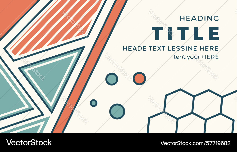 Modern geometric hexagon title frame design vector image