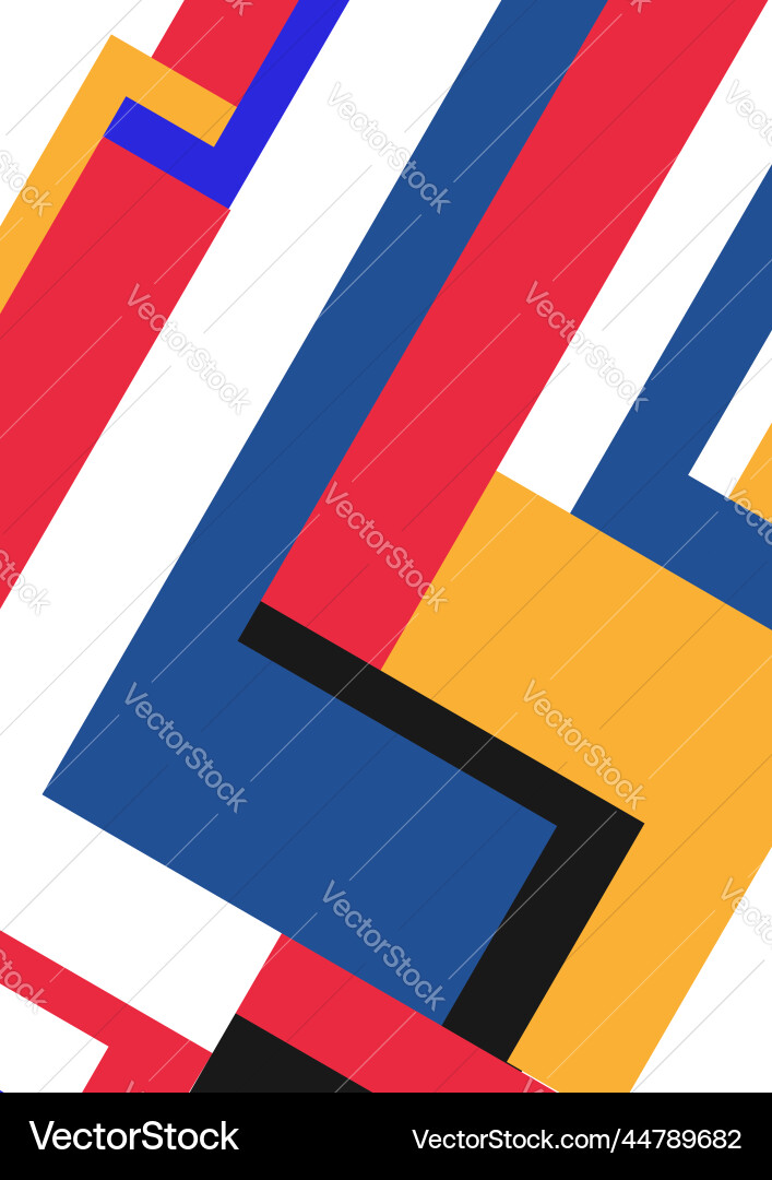 Modern pattern mosaic of shapes and color vector image