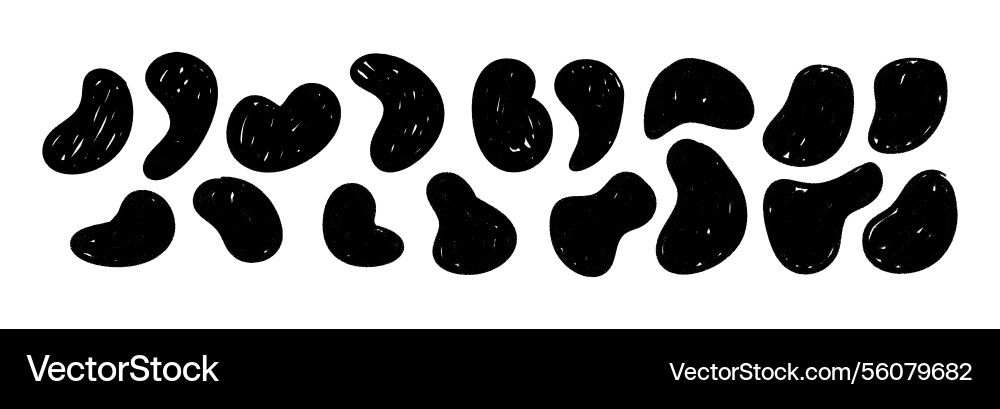 Organic irregular blobs with fluid splat shapes Organic irregular blobs with fluid splat shapes vector image