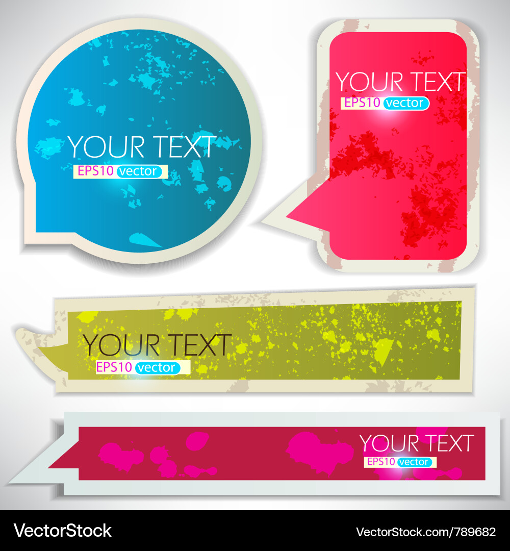 Paper Speech Bubble Vector Image