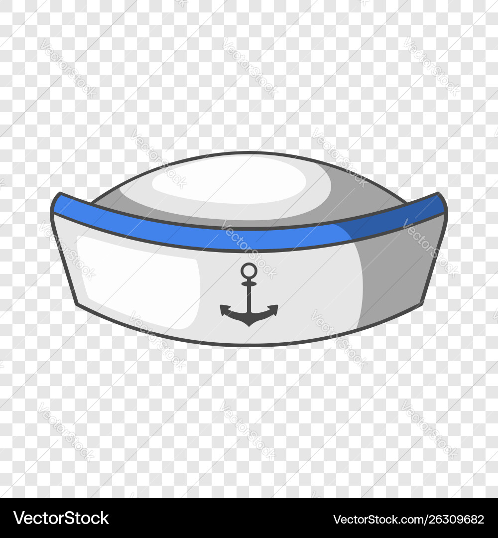 Sailor hat icon cartoon style Sailor hat icon cartoon style vector image