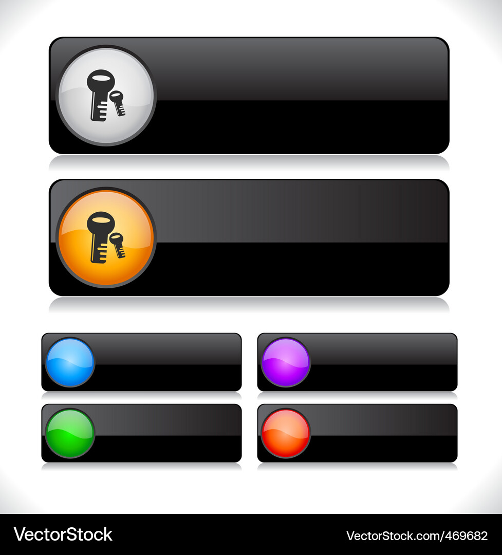 Website template buttons Vector Image