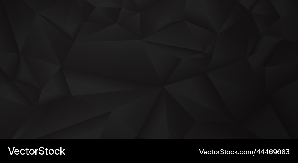 Abstract Black Polygon Background Vector Image