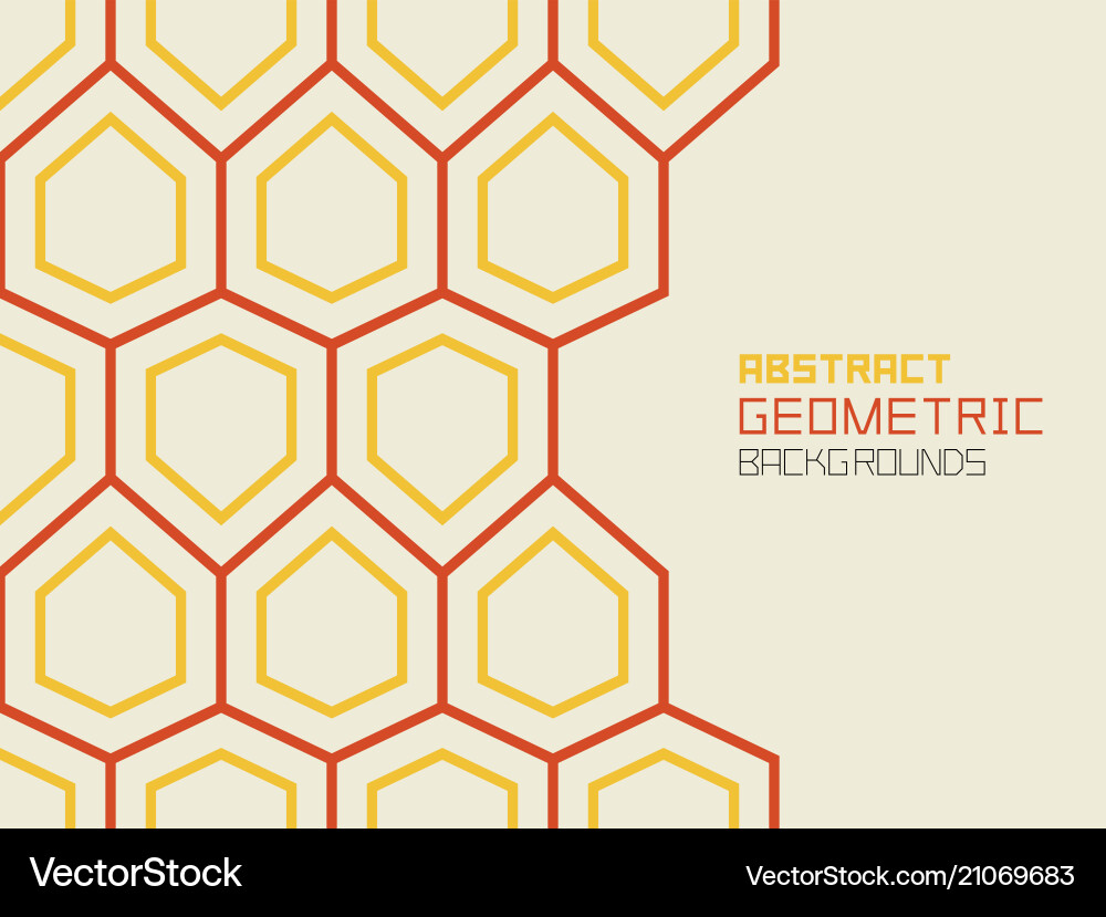 Abstract geometric background with hexagons Vector Image