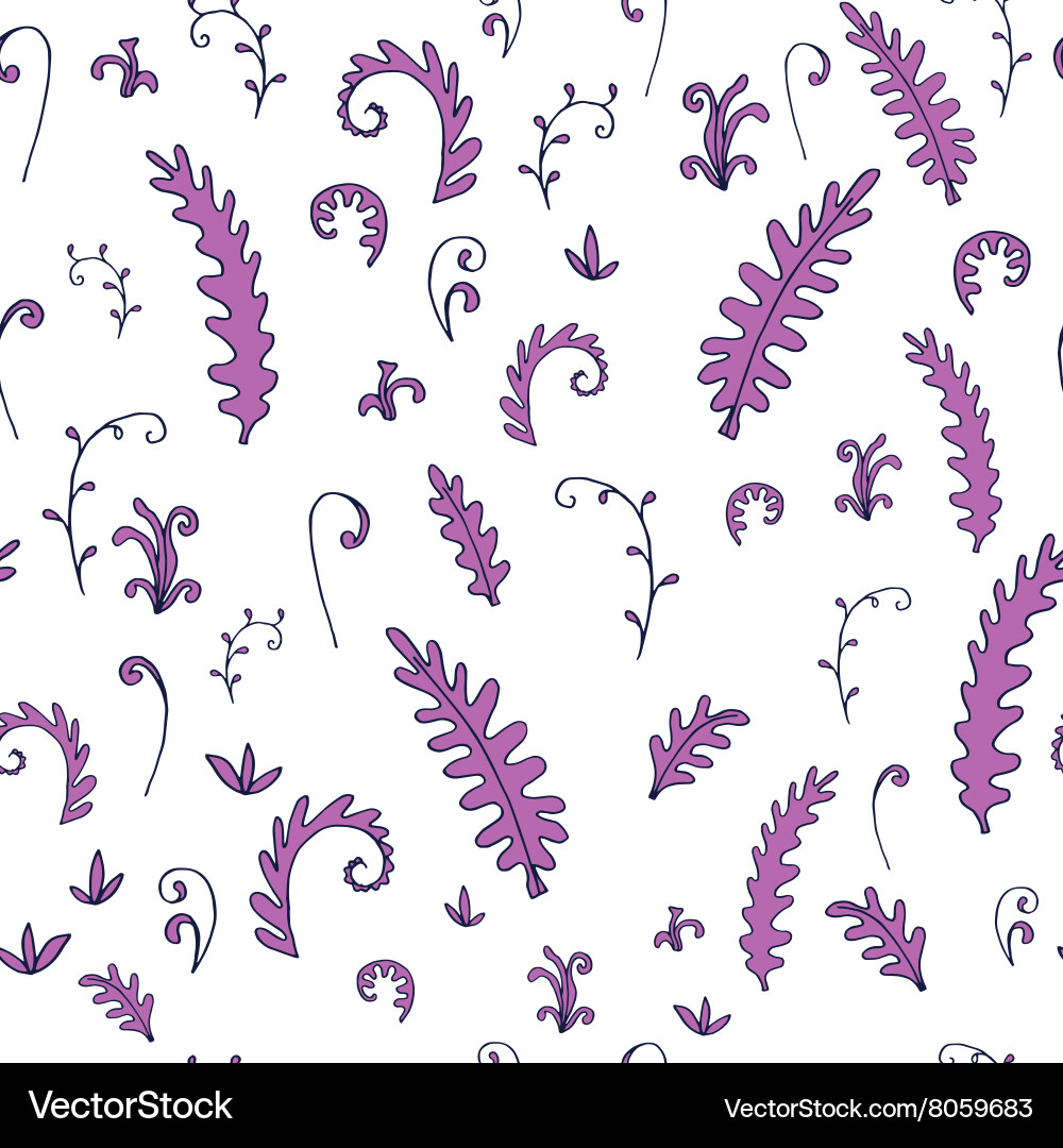 Abstract seamless pattern with leaves Vector Image