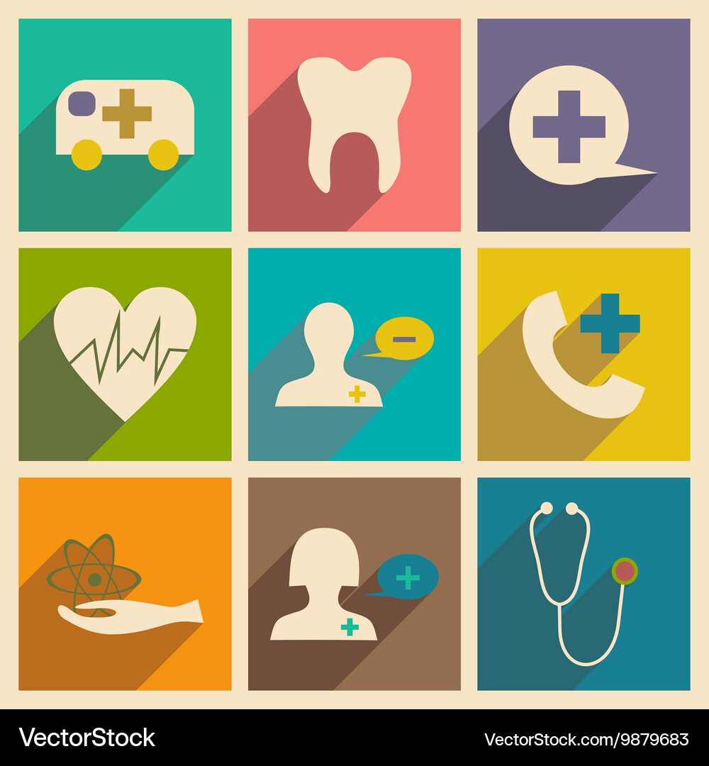Flat with shadow concept and mobile application Vector Image