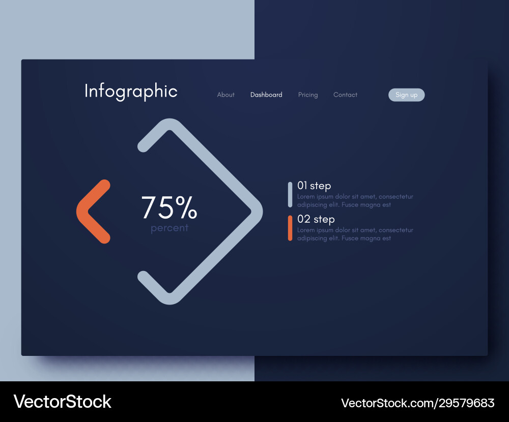 Graphic infographics template for creating mobile vector image