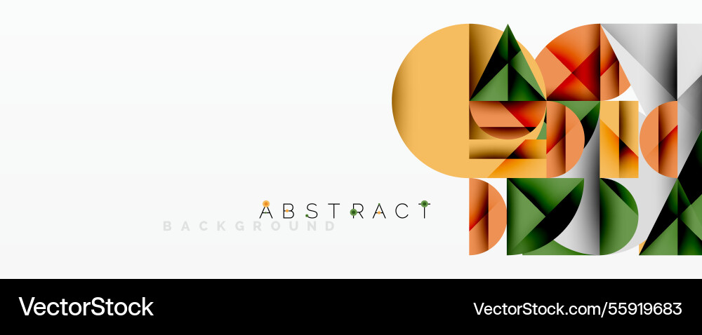 Modern abstract composition with layered circles Vector Image