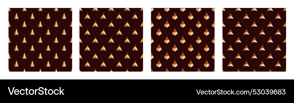 Set of four abstract seamless patterns Vector Image