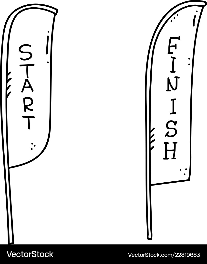 Start and finish banner Royalty Free Vector Image