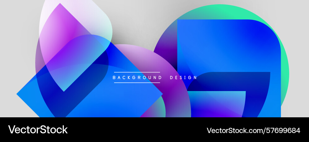 Abstract shapes overlap creating vibrant color Abstract shapes overlap creating vibrant color Vector Image