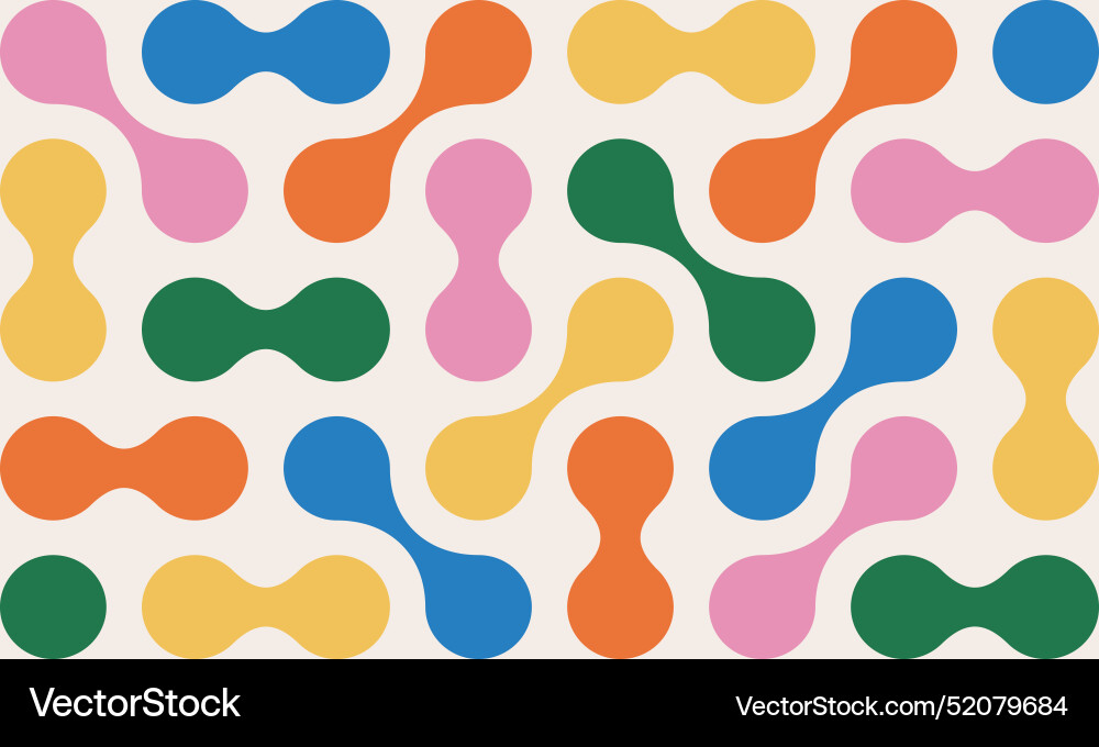 Geometric abstract pattern with colorful metaball Geometric abstract pattern with colorful metaball vector image
