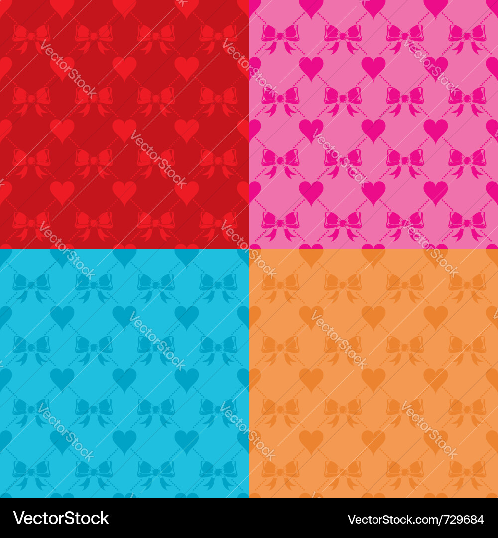 Heart Pattern Collection vector image
