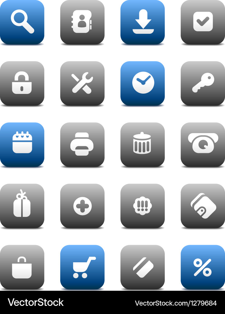 Matte buttons for internet vector image