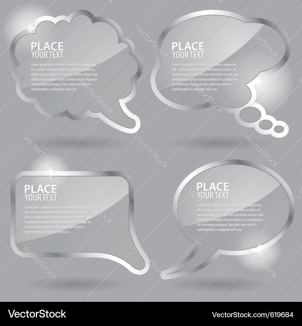Speech and Thought Bubbles Vector Image