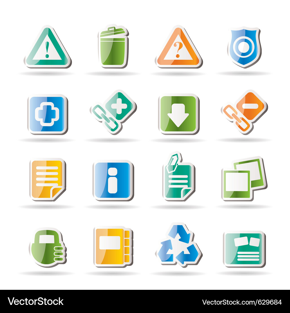 Web site and computer icons Vector Image