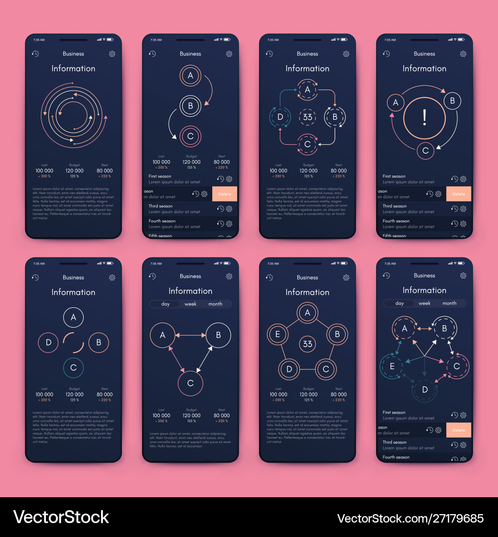 Different ui ux gui screens and flat web icons Different ui ux gui screens and flat web icons Vector Image