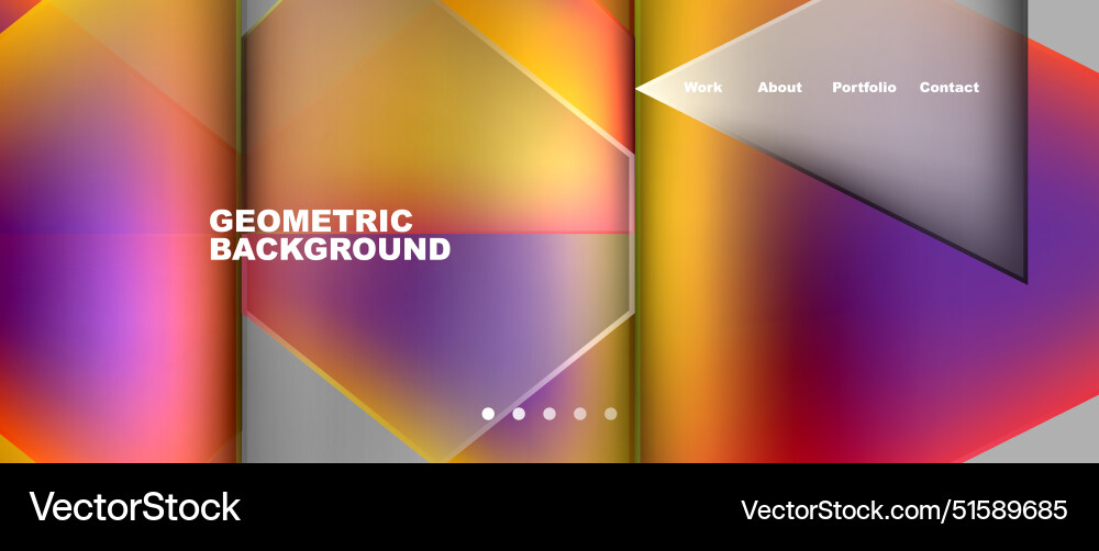 Gradient triangle geometric minimal wallpaper Vector Image