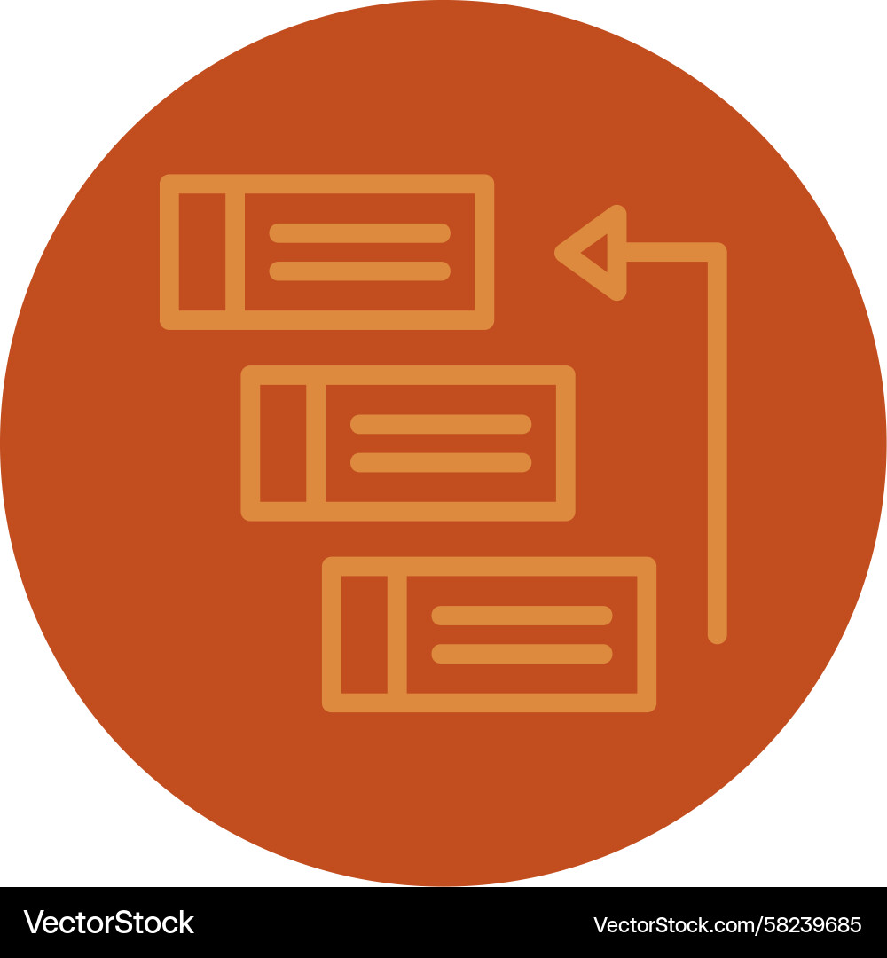 Multi-Color Task Queue Icon Vector Image