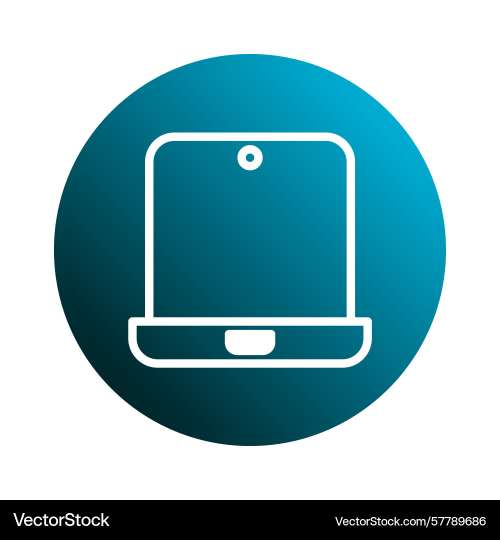 A simple of tablet device with gradient vector image