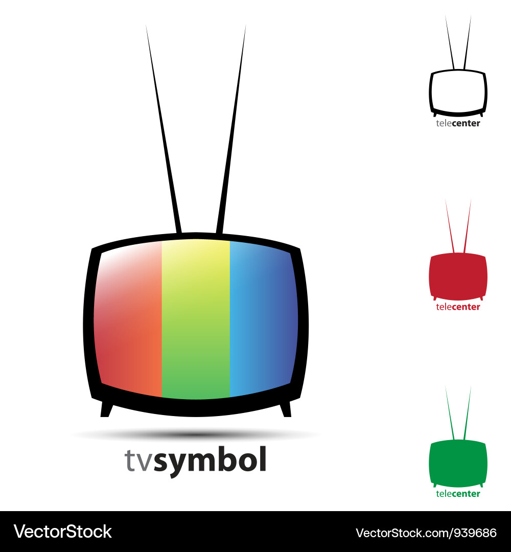 Cute Television Icon Vector Image