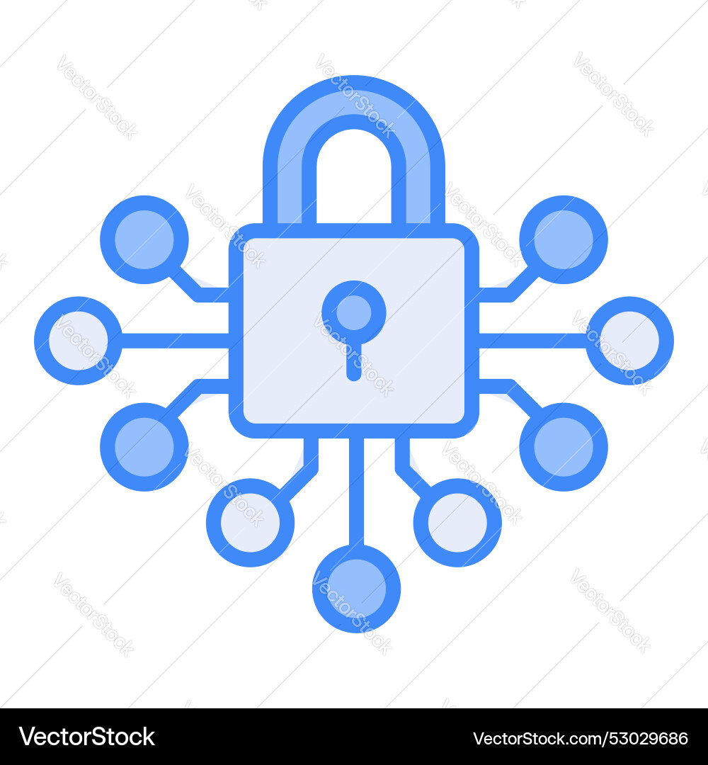 Cyber security icon keyhole encryption Vector Image