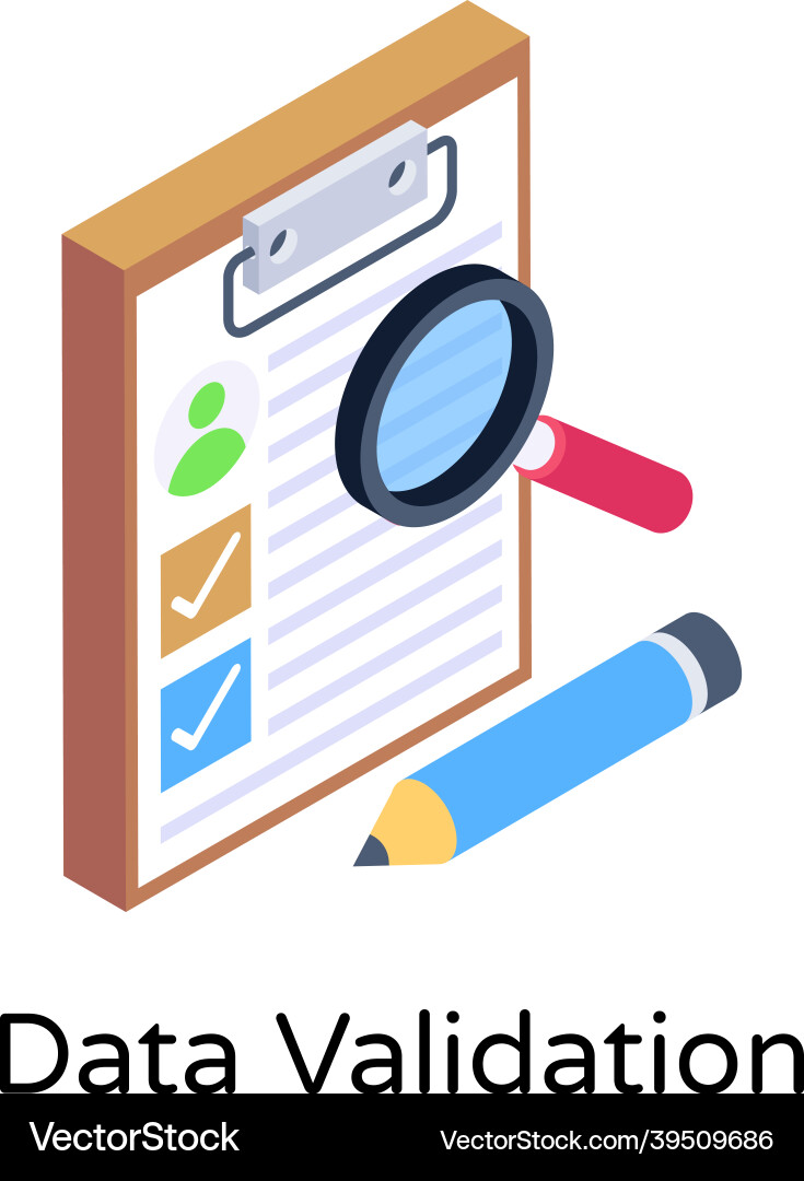 Data validation vector image