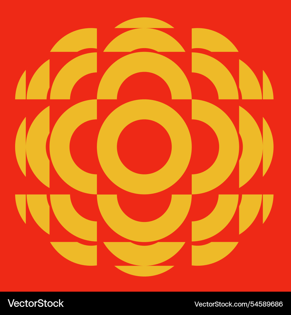Geometrisches quadratisches psychedelisches Druckdesign Vektorbild