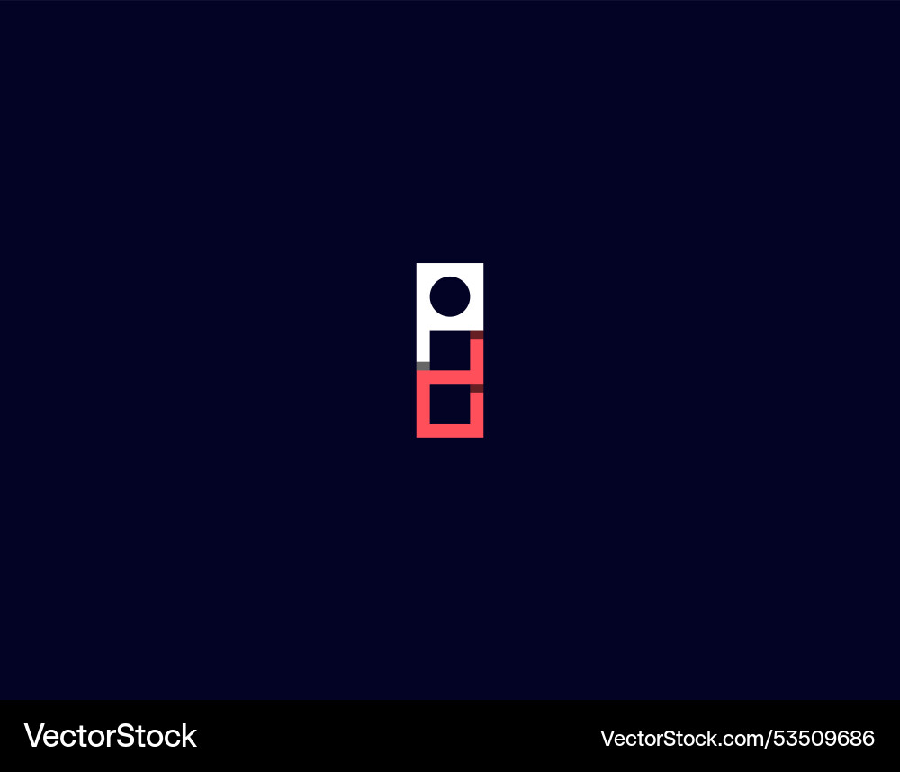 Pid pd dp abstract initial monogram letter Pid pd dp abstract initial monogram letter vector image