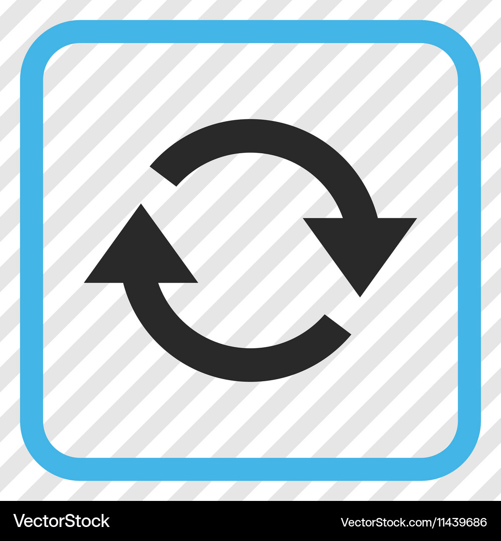 Refresh icon in a frame Vector Image