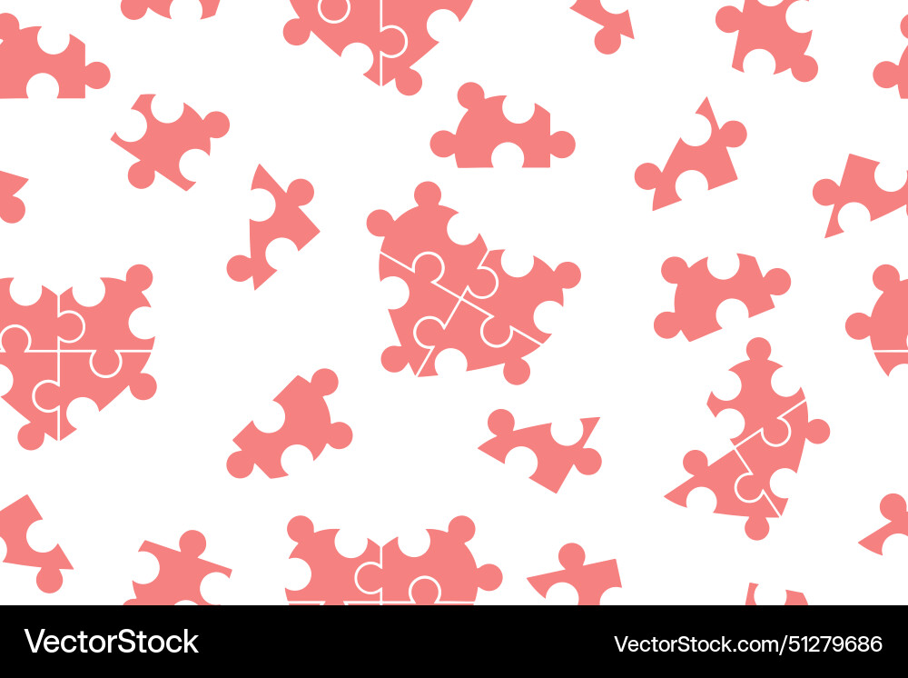 Seamless pattern of puzzlespuzzle Vector Image