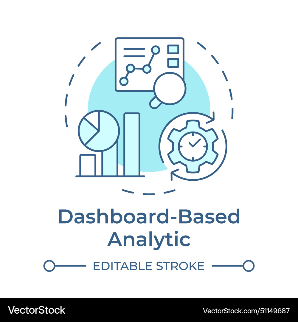 Data Analytics Dashboard Icon vector image