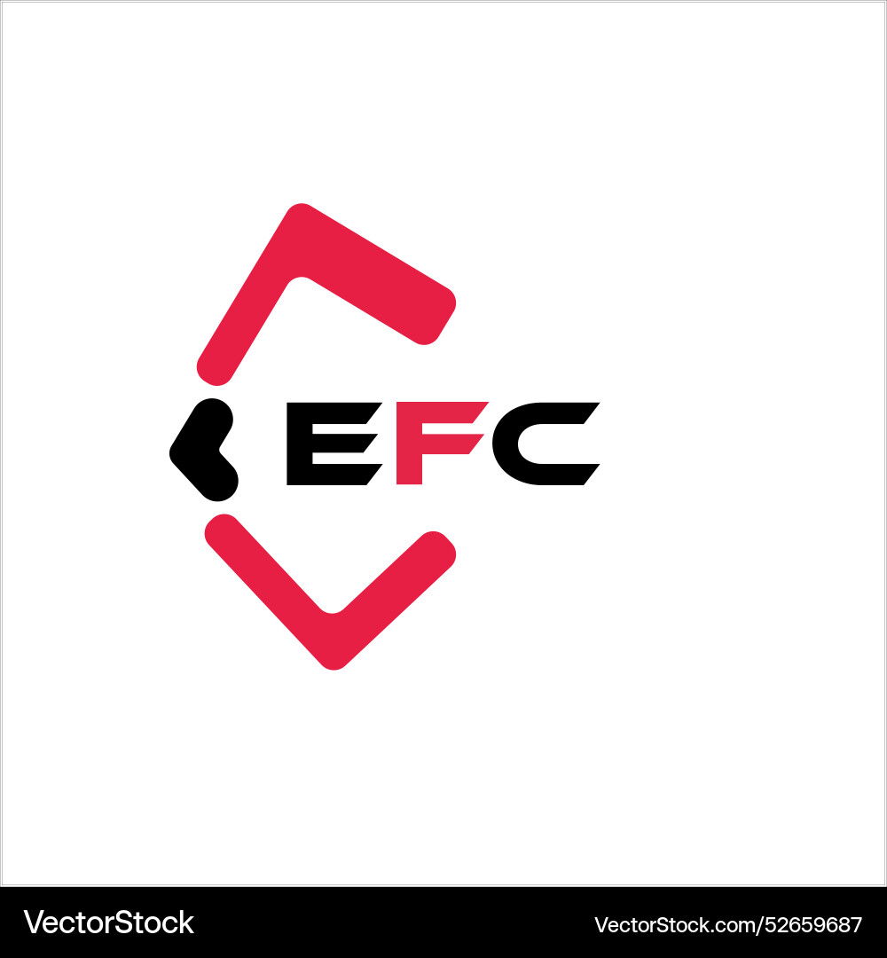 Efc creative minimalist letter logo unique Vector Image