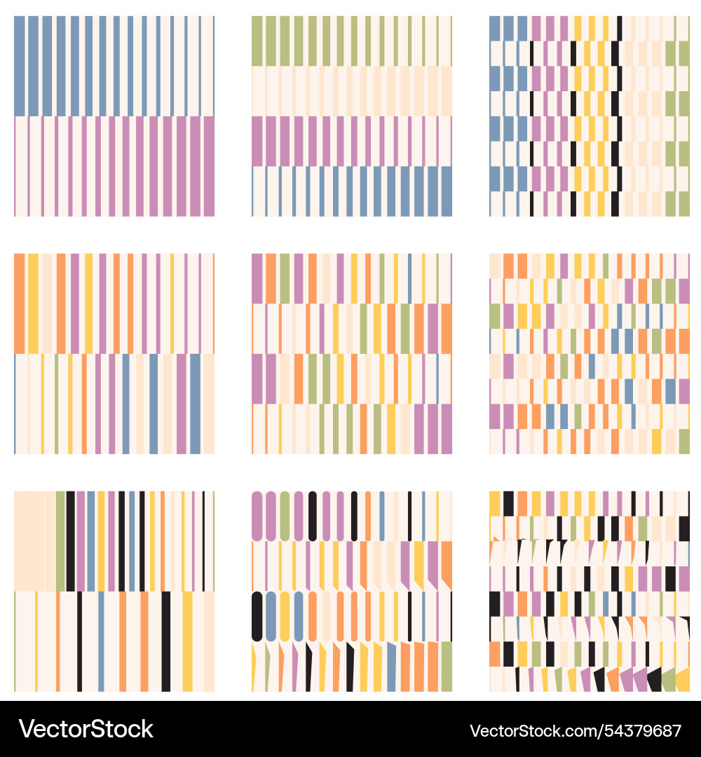 Geometric artwork pattern with vertical columns vector image