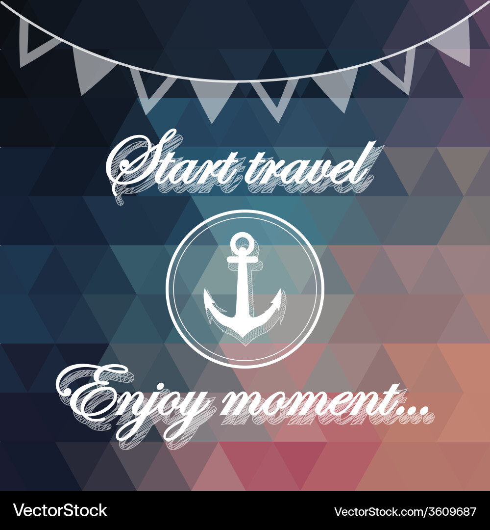 Motivation phrase on triangle background vector image