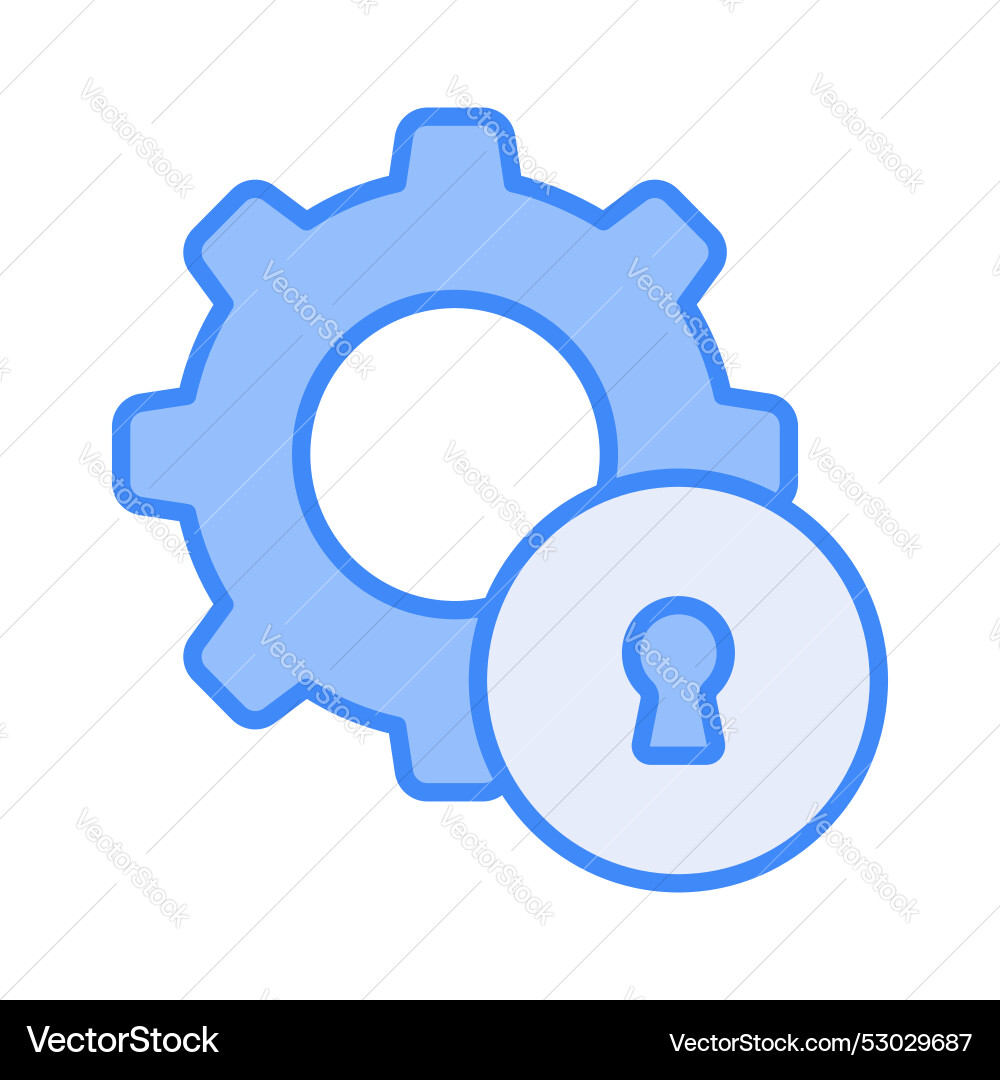 Setting security icon editable ready to use Vector Image